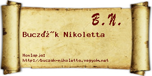 Buczák Nikoletta névjegykártya